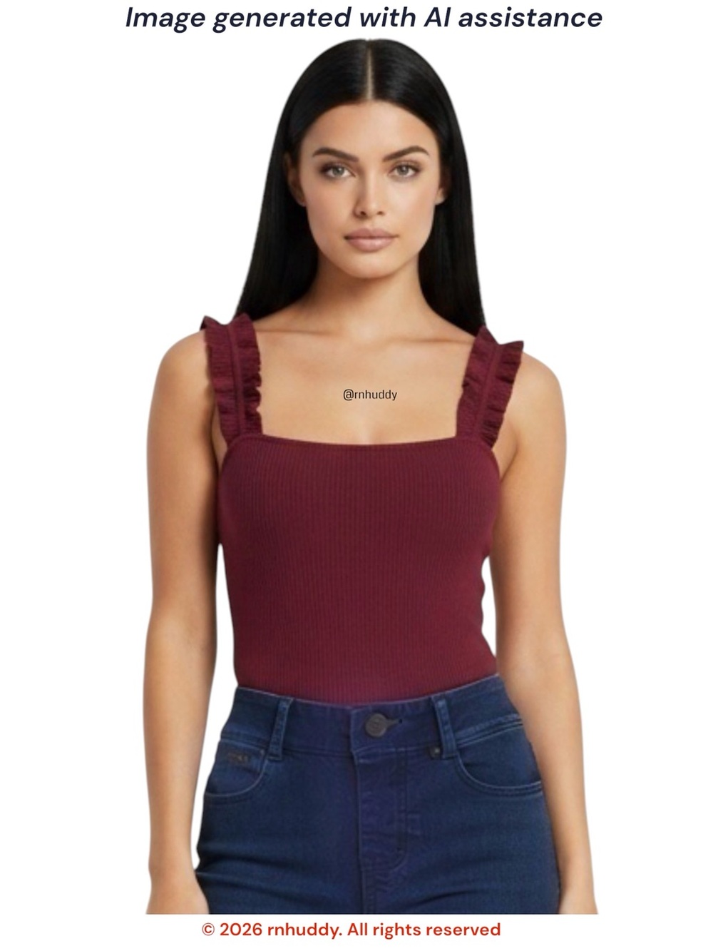Lulus S burgundy ribbed ruffle strap bodysuit